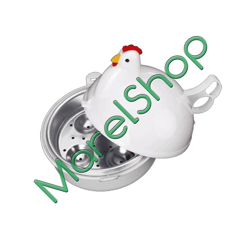 Cuociuova Per Microonde Capienza Per 4 Uova A Forma Gallina. Prodotto Candy