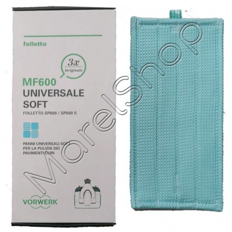 Confez. 3 Panni Universali Soft Originali Vorwerk Folletto Pulilava SP600/600S SP7 EB7 58050