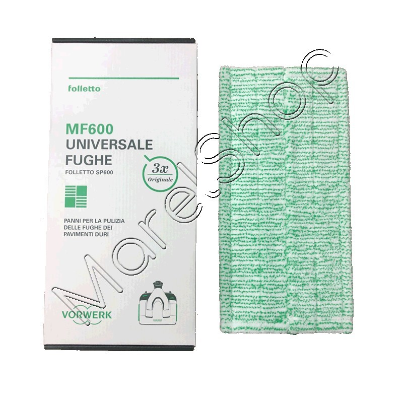 Confez. 3 Panni Universali Fughe Originali Vorwerk Folletto Pulilava SP600/600S SP7 EB7