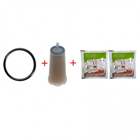 Kit manutenzione macchine da caffè Didiesse-Frog guarnizione Frog, 1 filtro addolcitore, 2 bustine decalcificanti