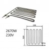 Resistenza per Sauna Harvia 2670W 230V  298 x 309 mm ZSB228