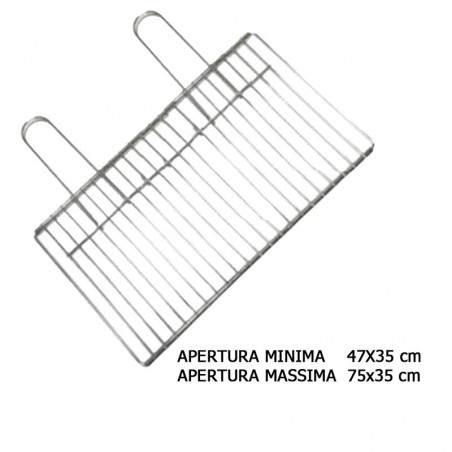 Griglia Barbecue Cromata Estendibile 35 x 47 - 35 x 75 cm 330104