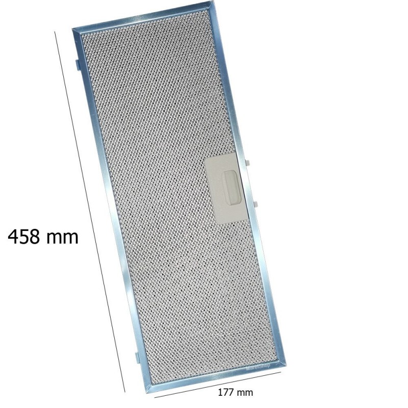 Filtro Metallico in Alluminio per Cappa Elica 458 x 177 x 9 mm GF03FC