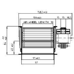 Ventola Tangenziale Alte Temperature EMMEVI FERGAS 19 Watt 90x40mm 14706033