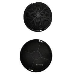 Coppia Filtri in Carbone per Cappa Elica Missy Certosa Box In Standard Altezza 5 cm Diametro 14,5 cm F00479