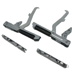 Kit Completo 2 PZ Cerniere più Portarulli per Forno Ariston Indesit Lunghezza 17 cm KCF0294