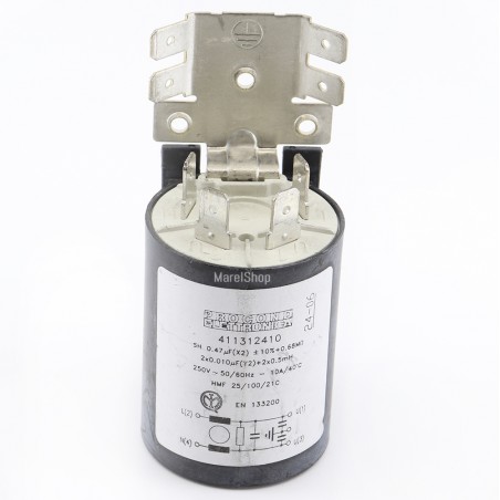 Condensatore Filtro Antidisturbo 0,47 MF con Staffa Universale 411312410