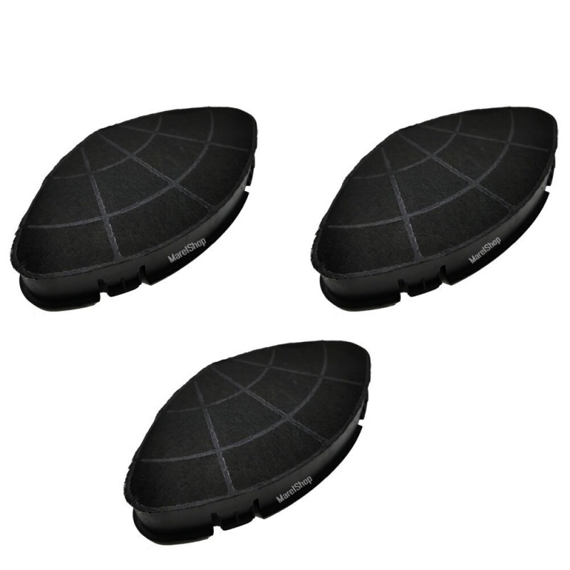 Filtri in Carbone Ovali 3 PZ 289x115x9,5 mm per Cappa Elica CFC0010442