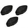 Filtri in Carbone Ovali 3 PZ 289x115x9,5 mm per Cappa Elica CFC0010442