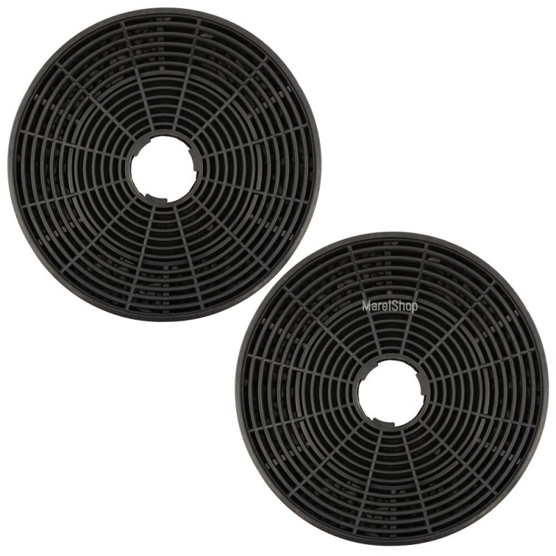 Filtri in Carbone 2 Pezzi per Cappa Silverline AF100 Diametro Esterno 155 mm interno 35 mm AF100