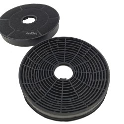 Filtri in Carbone 2 Pezzi per Cappa Silverline AF100 Diametro Esterno 155 mm interno 35 mm AF100