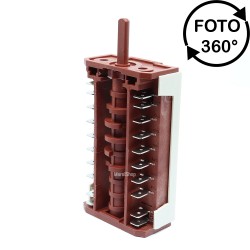 Commutatore Selettore per Forno Electrolux Zanussi Rex 6+0 Scatti Posizioni 10+10 Contatti 3570646012