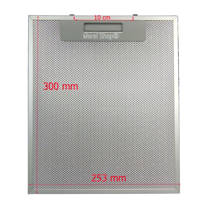 Filtro Antigrasso in Metallo per Cappa Faber 253 x 300 mm con Denti Superiori Distanza 10 cm 133.0018.480