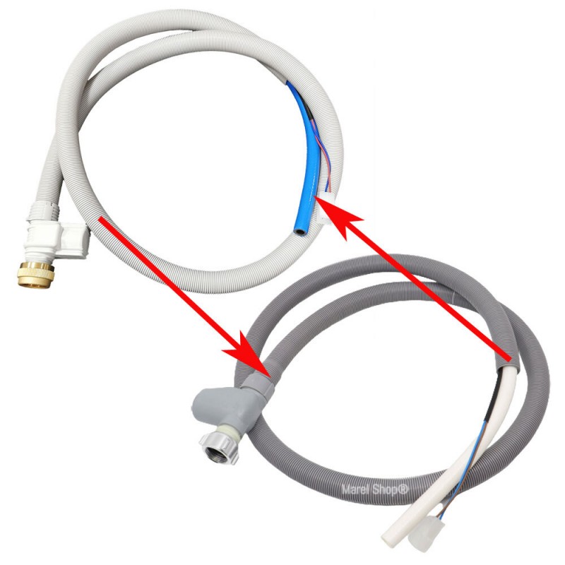Tubo con Acquastop Mandata Acqua 1,6 m per Lavastoviglie Samsung Daewoo Gorenje Samsung Galanz Eltek 258210000146