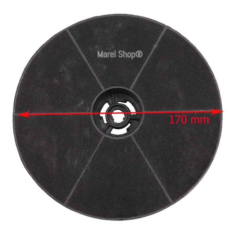 Filtro ai Carboni Attivi Antiodore per Cappa Diametro 170 mm Altezza 38 mm 30301074