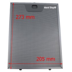 Filtro Metallico in Alluminio 205 x 273 x 8 mm per Cappa Faber Franke Roblin