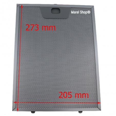 Filtro Metallico in Alluminio 205 x 273 x 8 mm per Cappa Faber Franke Roblin