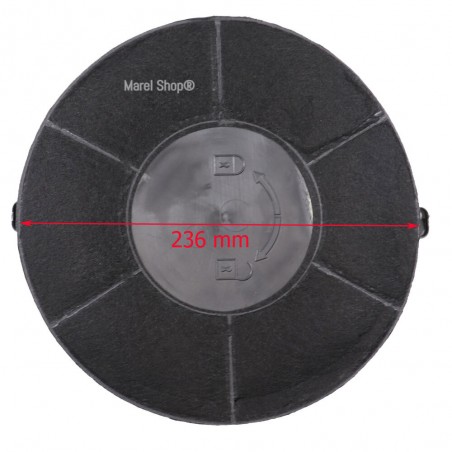 Filtro in Carbone MOD 48 per Cappa Elica Modello VEGA e KREA Diametro 236 mm H 30 mm 9029793610