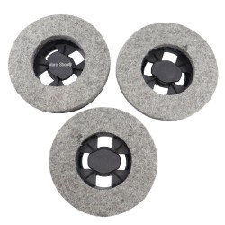 Kit spazzole per lucidatrice con feltro per lucidatura - tipo senza gancetti di fissaggio