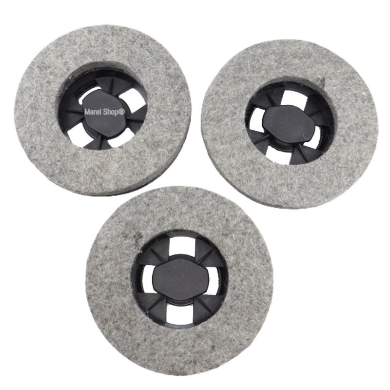 Kit spazzole per lucidatrice con feltro per lucidatura - tipo senza gancetti di fissaggio