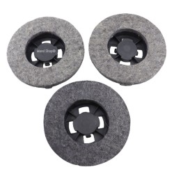 Kit Spazzole per Lucidatrice con Feltro per Lucidatura - Tipo con Gancetti di Fissaggio O027
