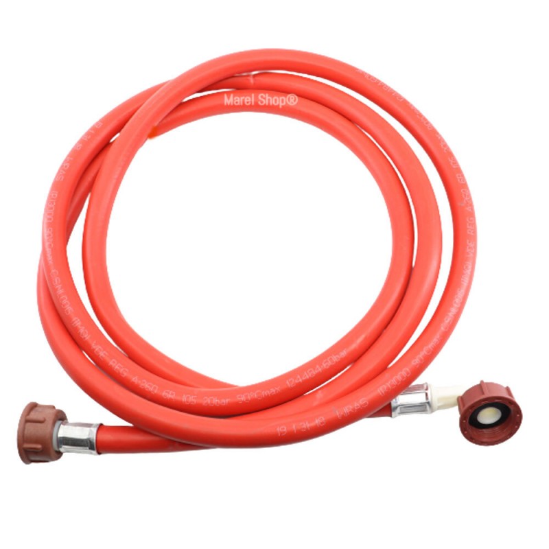 Tubo Carico Acqua Calda Fredda per Lavatrice / Lavastoviglie 2,5 mt Alta Pressione 20 - 60 Bar Max - Temperatura 90° Max H277808
