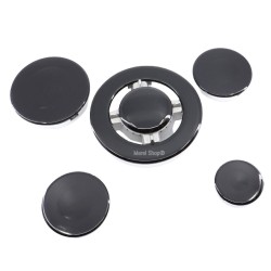 Kit bruciatori + piattelli 5 fuochi per cucine con tripla corona