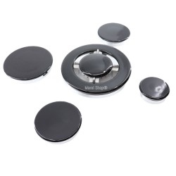 Kit bruciatori + piattelli 5 fuochi per cucine con tripla corona