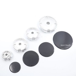 Kit bruciatori + piattelli 4 fuochi per cucina piani cottura