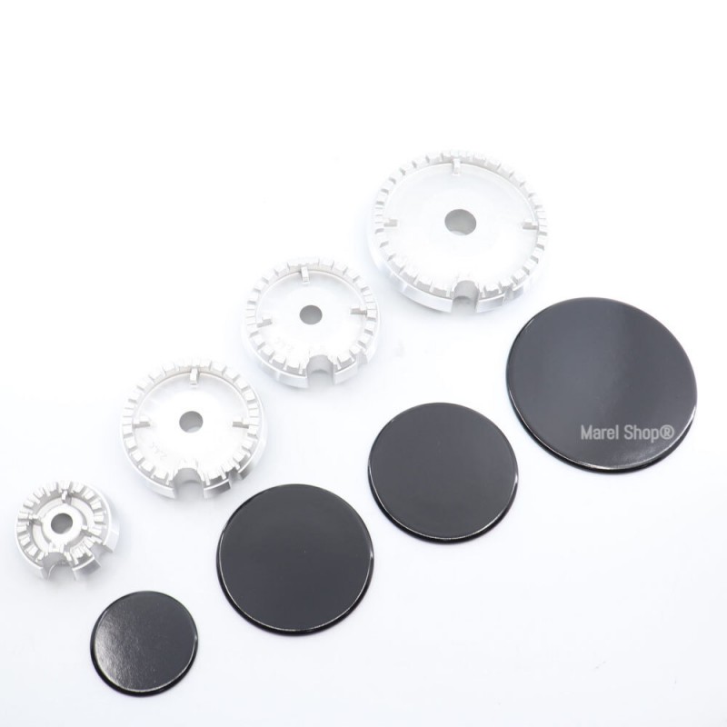 Kit bruciatori + piattelli 4 fuochi per cucina piani cottura