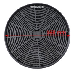 Filtro ai Carboni Attivi Antiodore Diametro Superiore 177 mm Diametro Inferiore 168 mm per Cappa Turboair Zanussi Candy T2001 50
