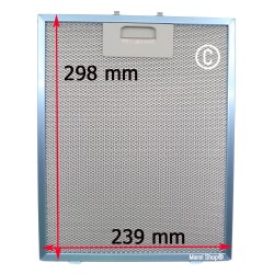 Filtro in Alluminio Metallico Antigrasso 298 x 239 mm per Cappa Electrolux AEG Zanussi Best 30302005