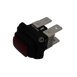 Interruttore per accensione rosso luminoso con guaina protettiva 4 contatti per Vaporella Polti