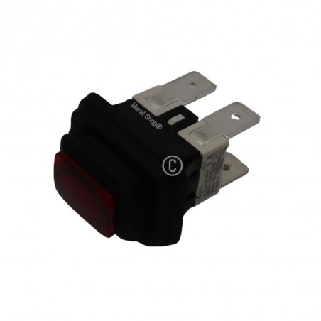 Interruttore per accensione rosso luminoso con guaina protettiva 4 contatti per Vaporella Polti