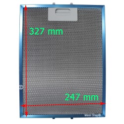 Filtro Metallico in Alluminio 247 x 327 mm per Cappa Turboair Elica AEG 10801290111