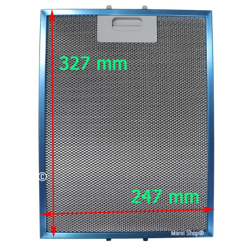 Filtro Metallico in Alluminio 247 x 327 mm per Cappa Turboair Elica AEG 10801290111