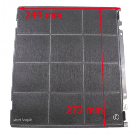 Filtro ai Carboni Attivi Antiodore TYPE D242 244 x 273 mm per Cappa Ariston Indesit Hotpoint 484000008777