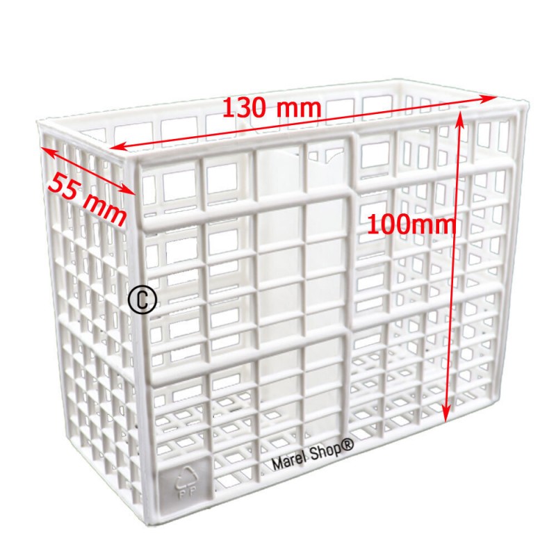 Cestello Contenitore Portaposate con Vano Divisorio Base 130 mm x 55 mm Altezza 100 mm per Lavastoviglie 3055078