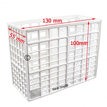 Cestello Contenitore Portaposate con Vano Divisorio Base 130 mm x 55 mm Altezza 100 mm per Lavastoviglie 3055078