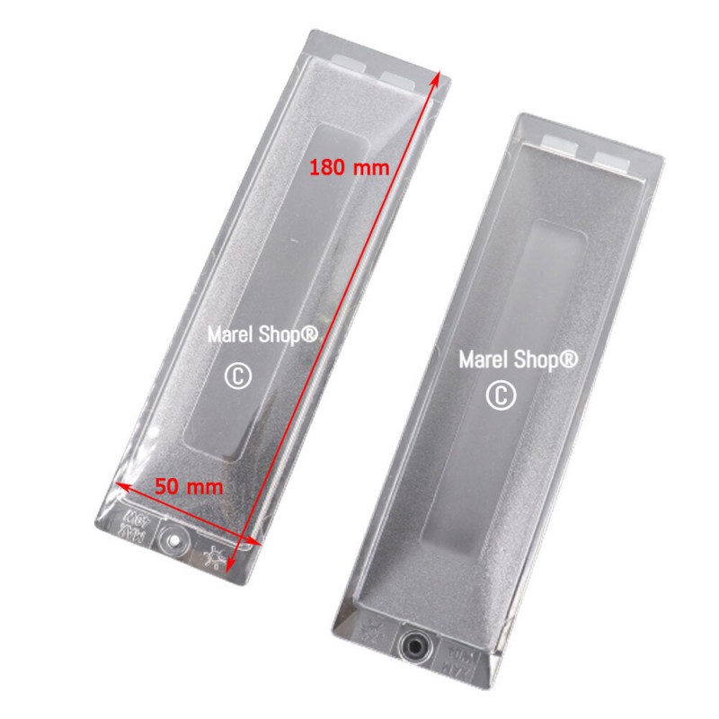 Kit 2 Pezzi Plafoniera Coprilampada 180 x 50 mm per Cappa Faber Ariston 133.0016.910