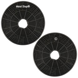 Kit 2 pezzi filtri ai carboni attivi 140 x 35 mm H 25 mm per cappa Arcelik Elicor