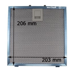 Filtro Metallico Antigrasso in Alluminio 206 x 203 mm per Cappa Falmec 101079910
