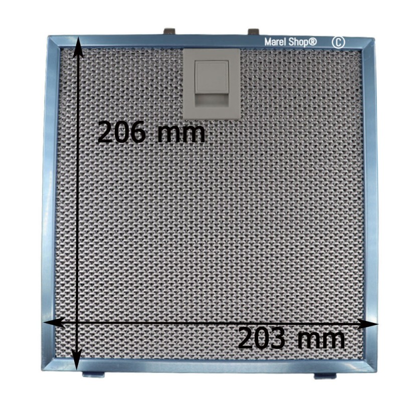 Filtro Metallico Antigrasso in Alluminio 206 x 203 mm per Cappa Falmec 101079910