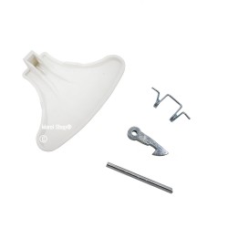 Kit Completo Gancio Nasello Molla Maniglia Maniglietta per Lavatrice Indesit Ariston C00096865