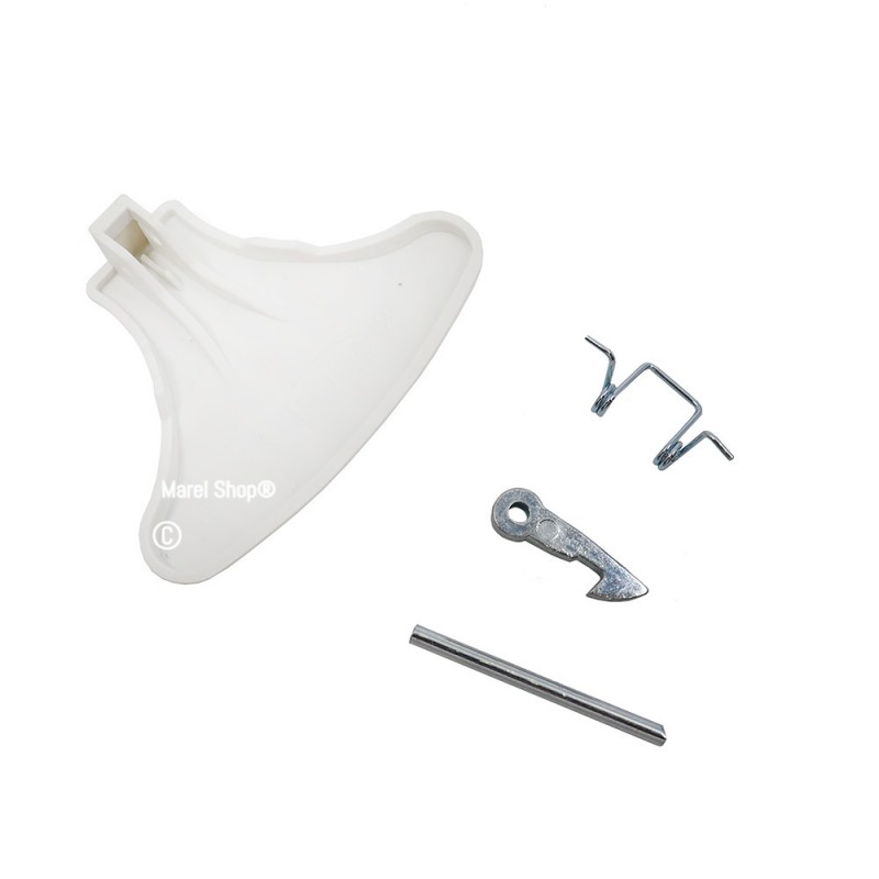 Kit Completo Gancio Nasello Molla Maniglia Maniglietta per Lavatrice Indesit Ariston C00096865