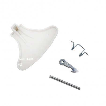 Kit Completo Gancio Nasello Molla Maniglia Maniglietta per Lavatrice Indesit Ariston C00096865