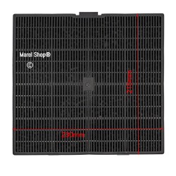 Filtro ai carboni attivi 240 x 225 mm H 30 mm MOD D241 per cappa Best Candy Whirlpool