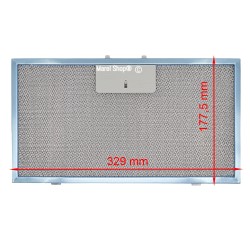 Filtro Metallico Antigrasso in Alluminio 329 x 177,5 mm per Cappa Elica GF08PB