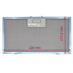Filtro Metallico Antigrasso in Alluminio 329 x 177,5 mm per Cappa Elica GF08PB