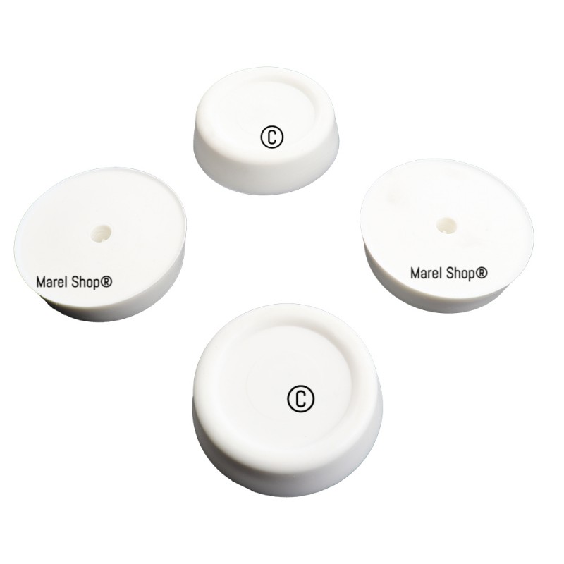 Piedini in Gomma Antiscivolo o Sovrapposizione per Lavatrice Lavasciuga Kit 4 Pezzi 481281718845